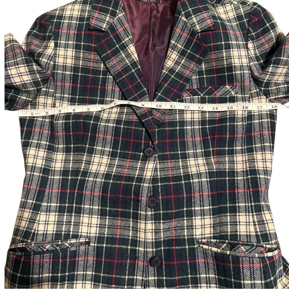 Classic Vintage Pendleton Plaid Wool Blazer, Size 12 - Picture 5 of 11